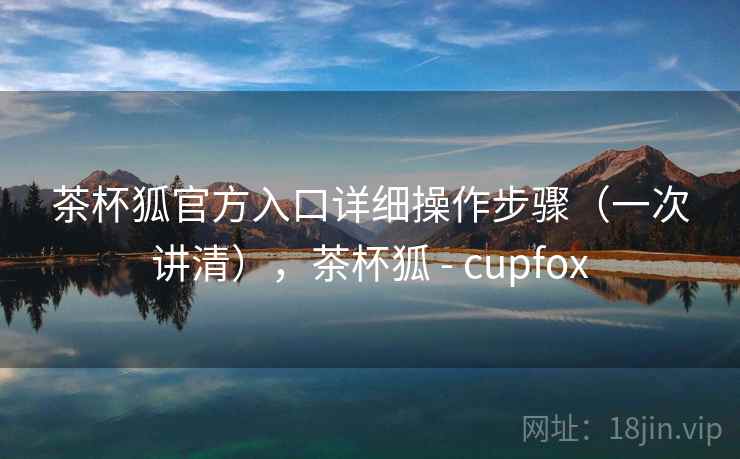 茶杯狐官方入口详细操作步骤（一次讲清），茶杯狐 - cupfox
