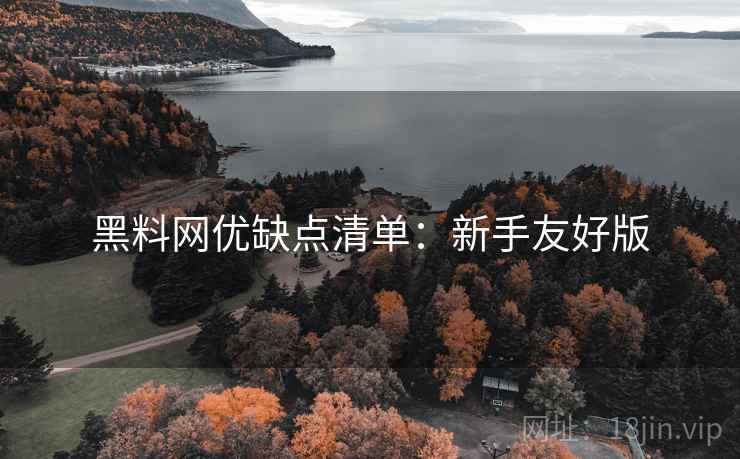 黑料网优缺点清单：新手友好版